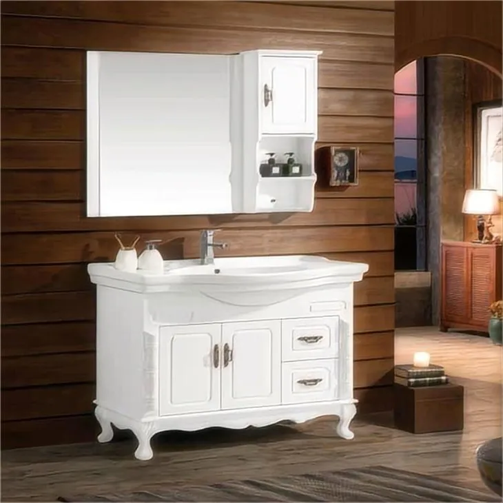 White Freestanding Vanity Unit